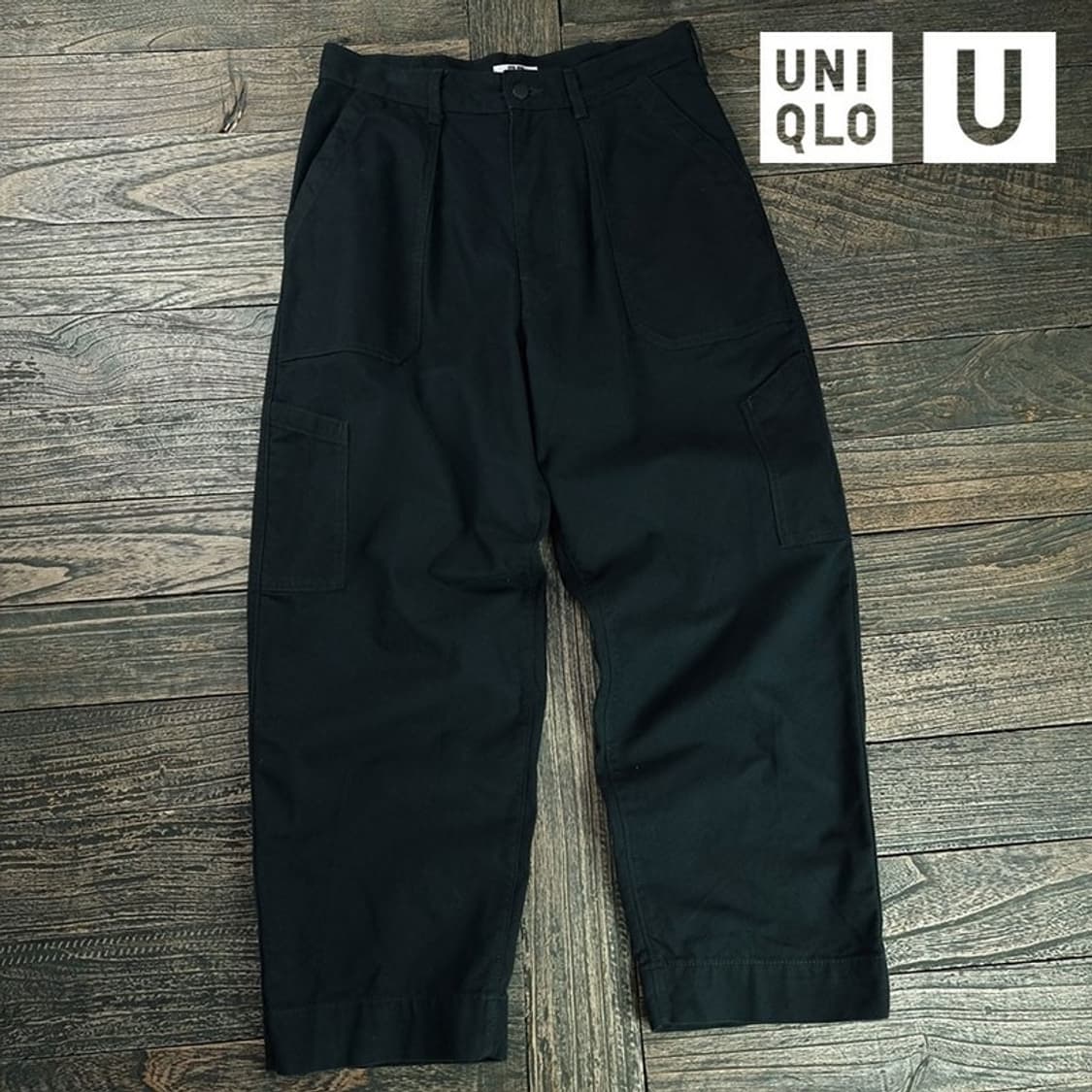 [유니클로 U 르메르] 루즈핏 워크 팬츠 블랙 M19429 상품이미지1