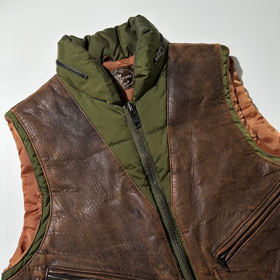 아비렉스 레더 밀리터리 패딩 베스트 상품이미지3