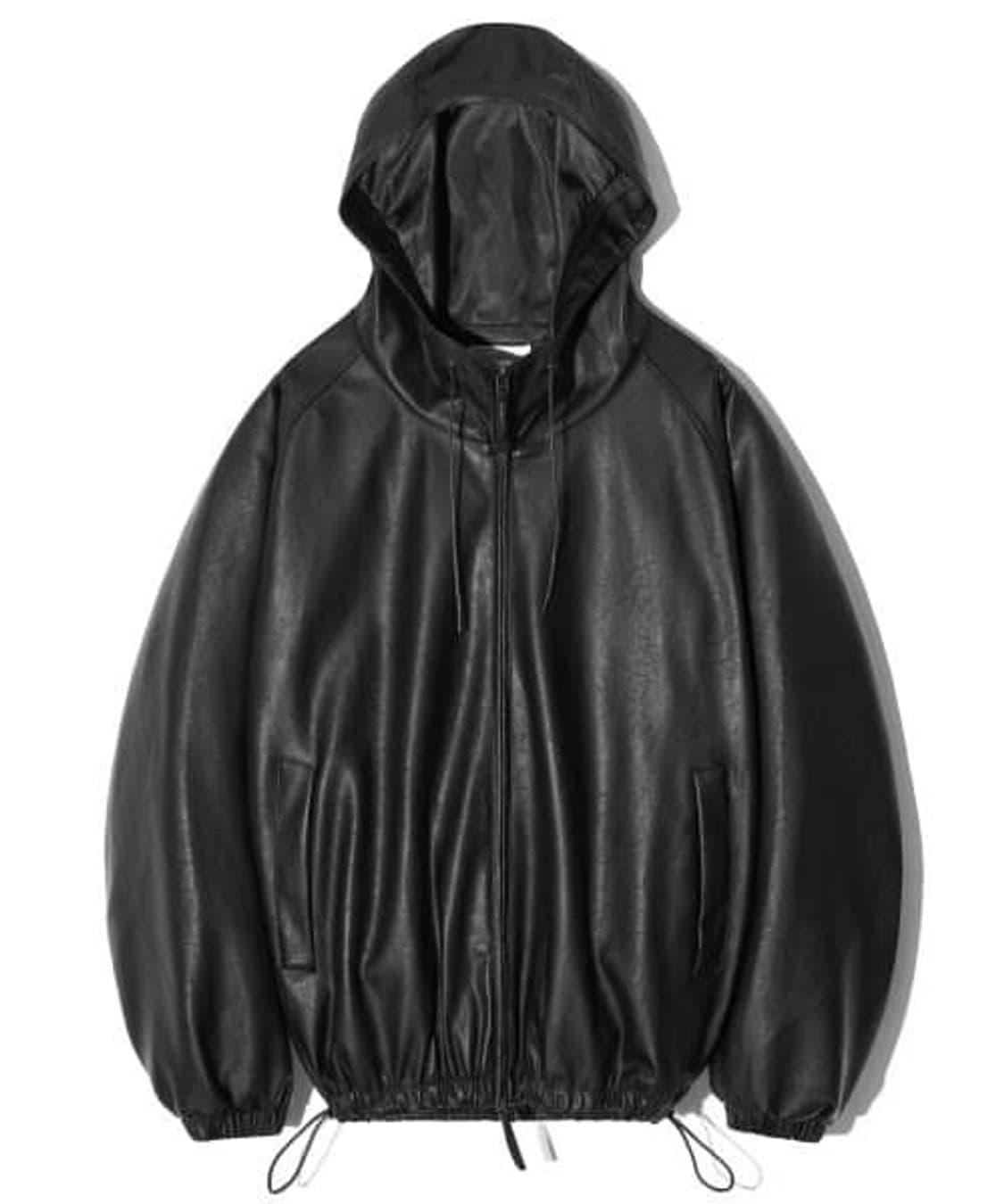 파르티멘토 페이크 레더 후드집업 상품이미지1