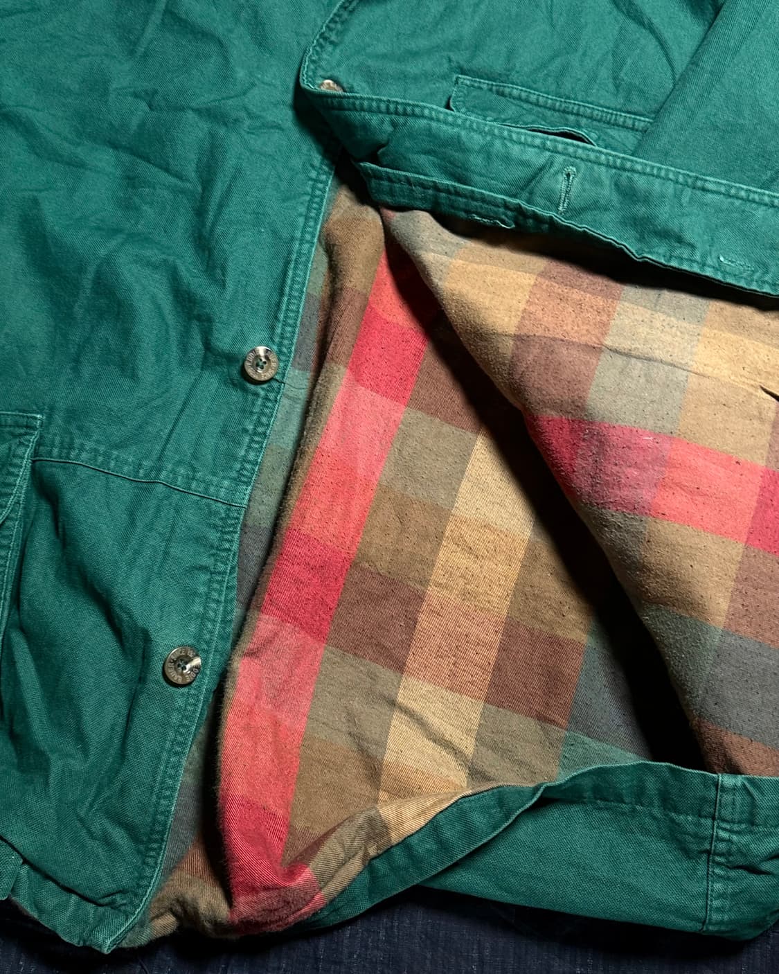 80-90‘s 에디바우어 코튼 헌팅 필드자켓 XL 상품이미지5