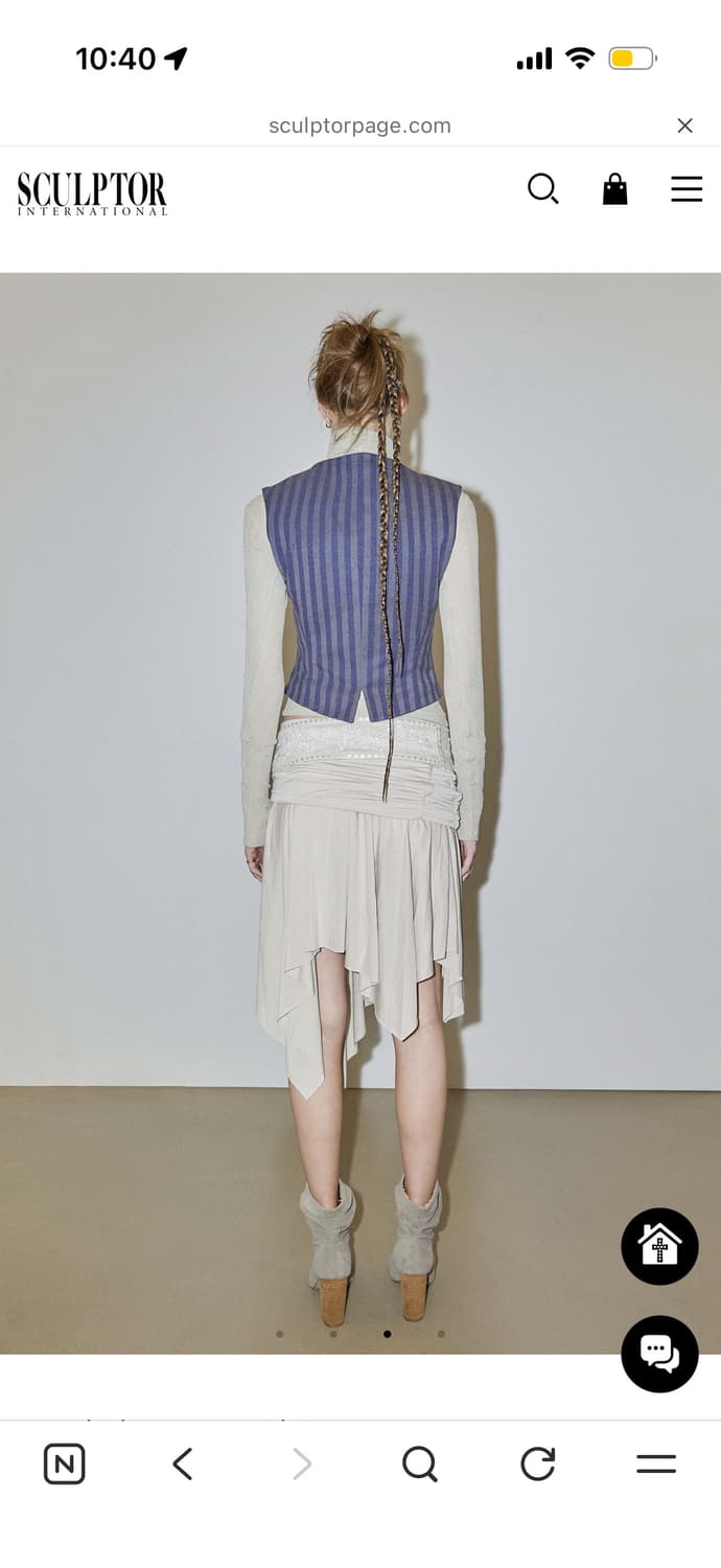 스컬프터  Beaded Jersey Skirt Raw 상품이미지2