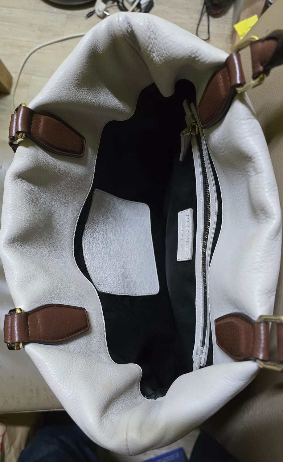 질 샌더 투톤 가죽 토트백 상품이미지7