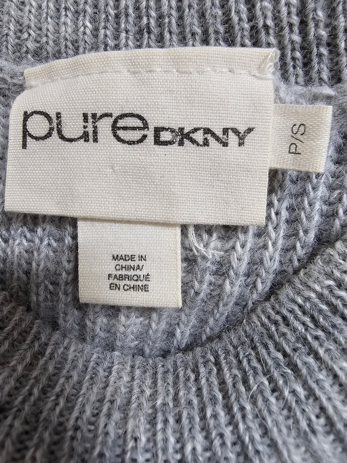 PureDKNY 알파카 37%혼방의오버핏 그레이 니트66 상품이미지3