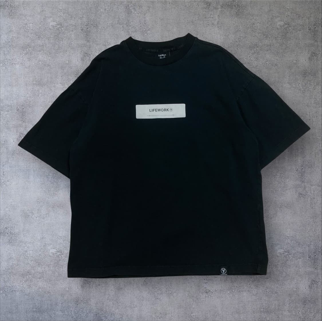 라이프워크 스펠아웃 빅로고 블랙 반팔티 상품이미지2