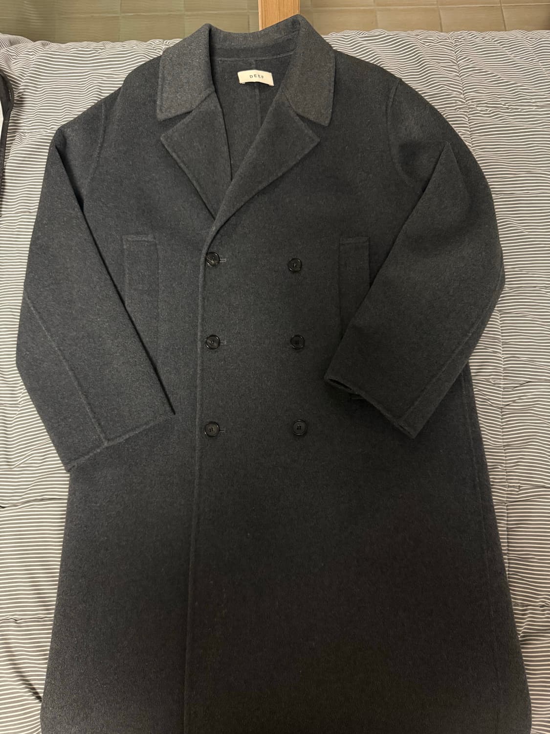 그레이 울 핸드메이드 코트 상품이미지1