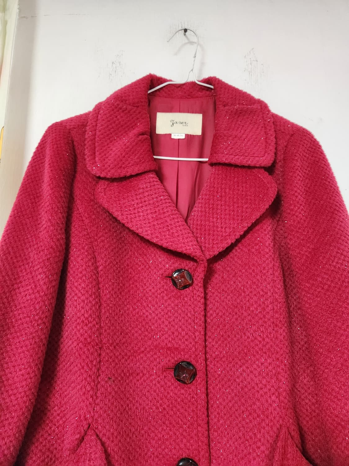 야제르 빨강 울 자켓 66(88-98-160) 상품이미지2