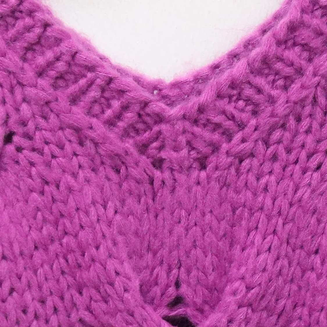 AUNT MARIE'S 핸드메이드 꽈배기 브이넥 니트 62217 상품이미지3