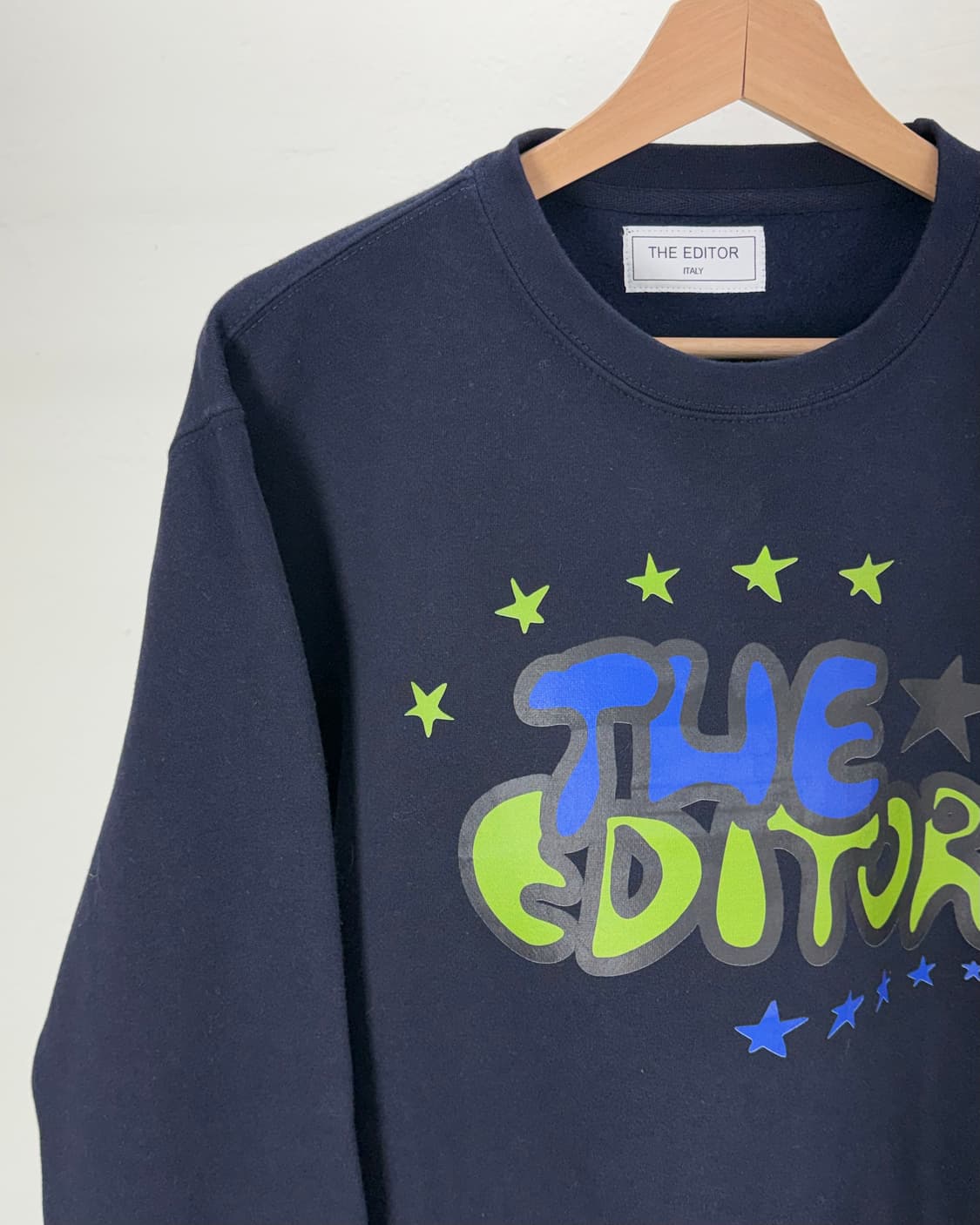 더 에디터 네이비 솔라 크루넥 스웨트 셔츠 상품이미지2