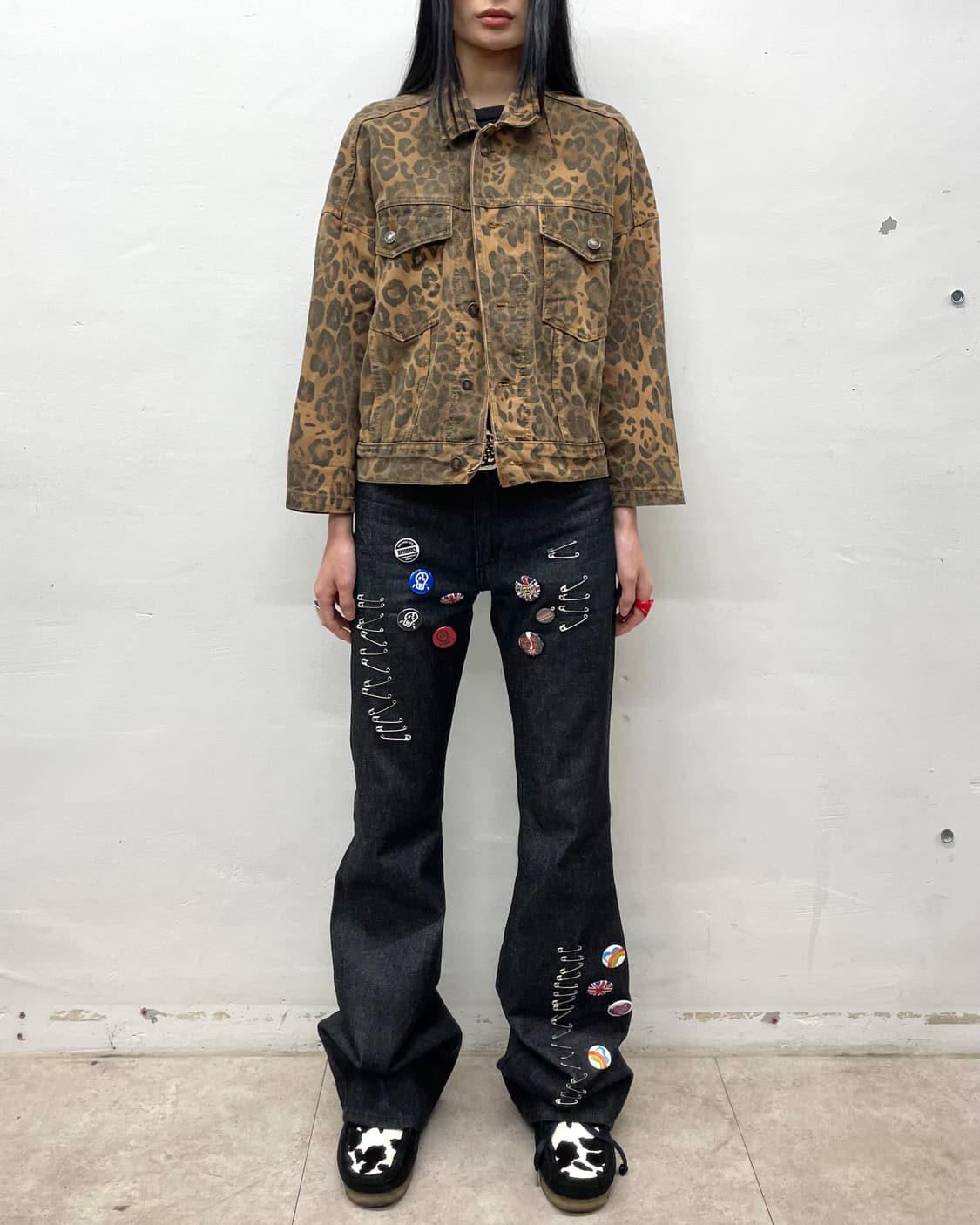 Leopard cropped denim jacket 상품이미지4