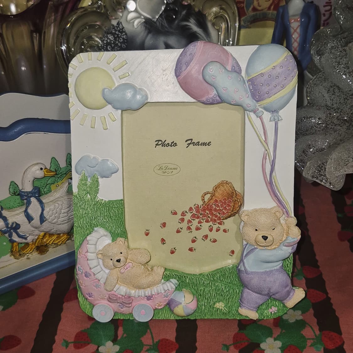 90s 라돈나 키치 테디베어 베이비 액자 상품이미지6