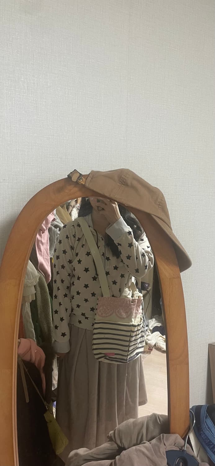 모리걸 빈티지 어스뮤직 캔버스 크로스백 🌸🤍 상품이미지3