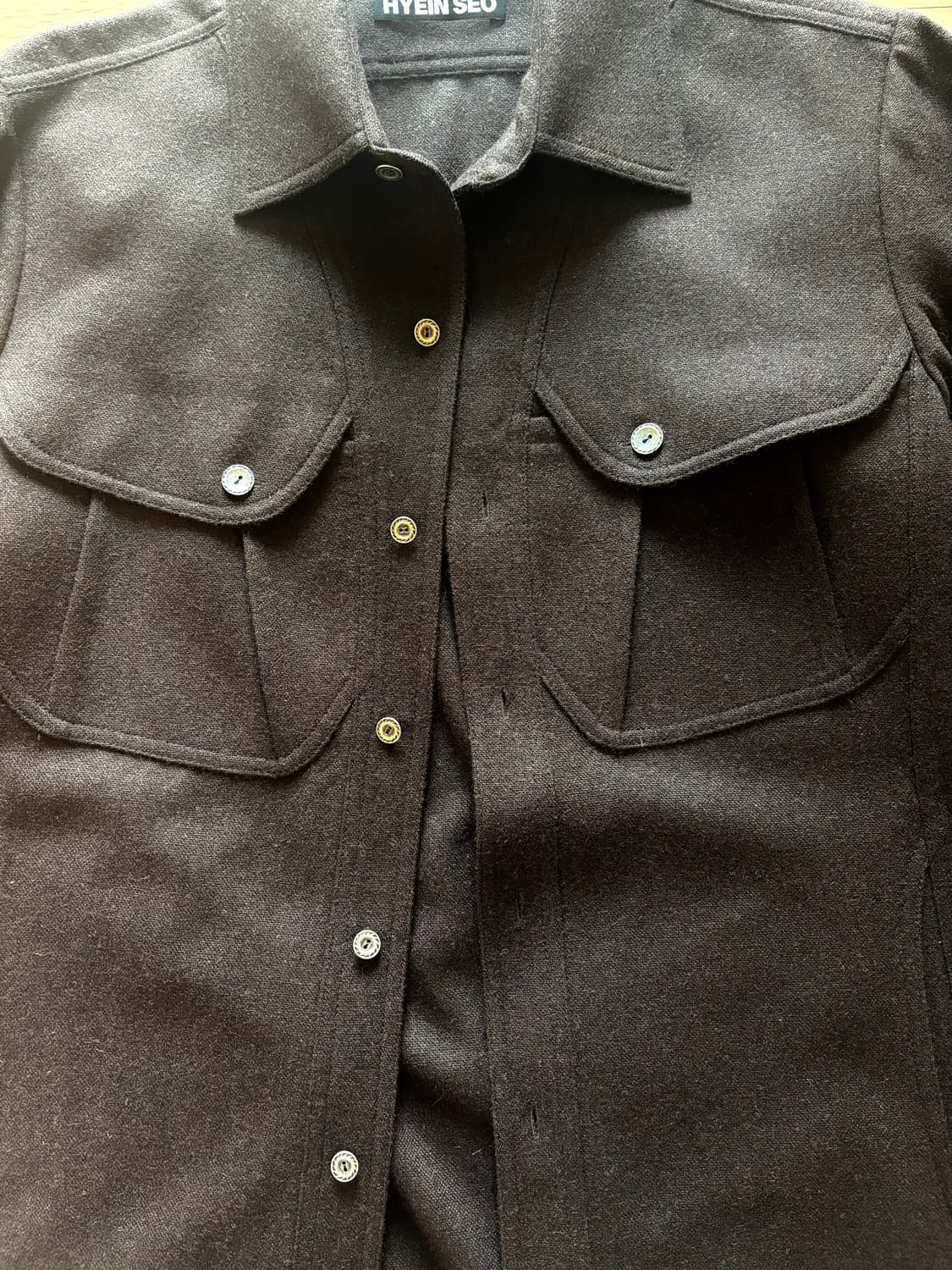 혜인서 울 셔츠 자켓 브라운  상품이미지2