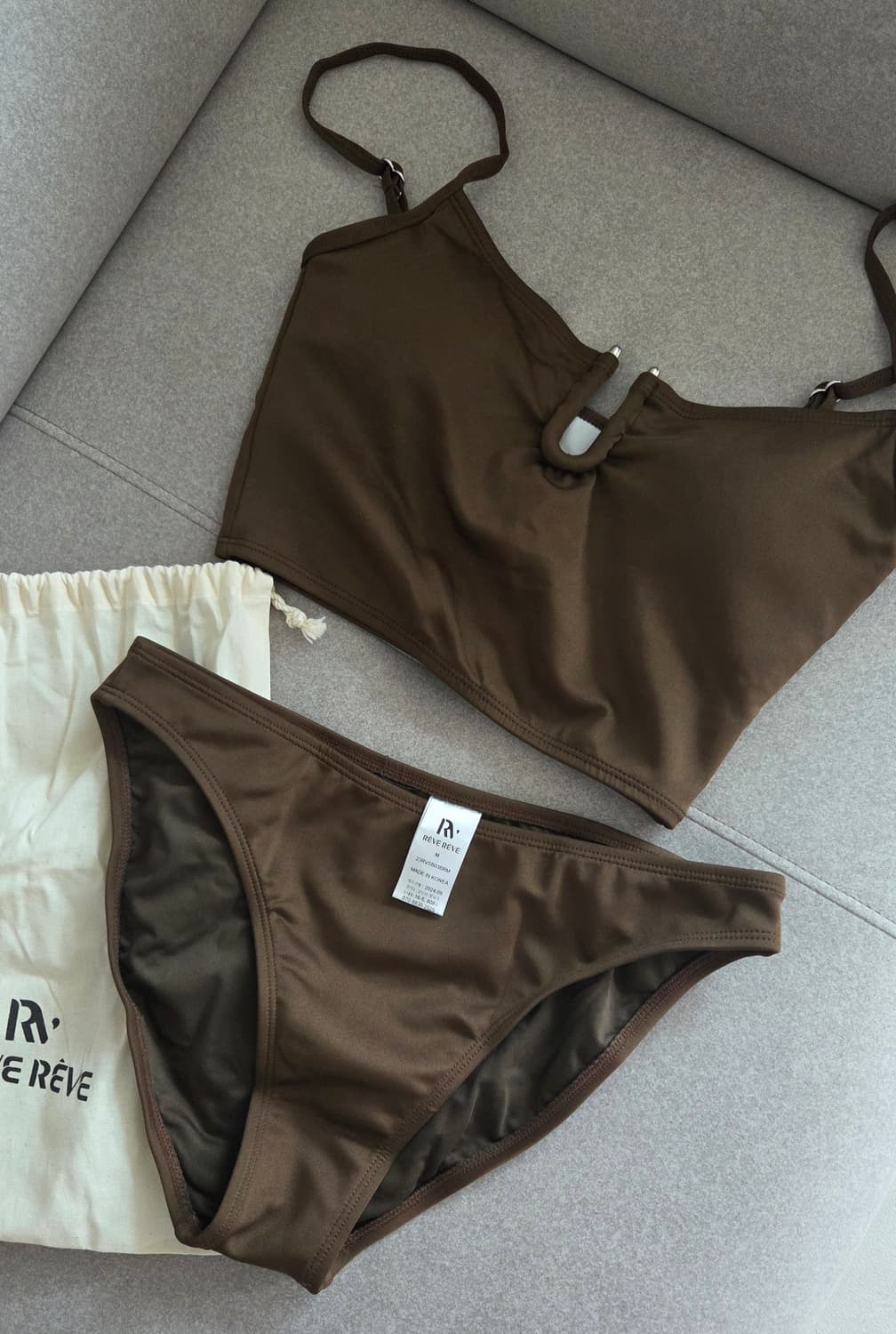 레브레브 U-RING 비키니 세트_브라운 M 상품이미지4