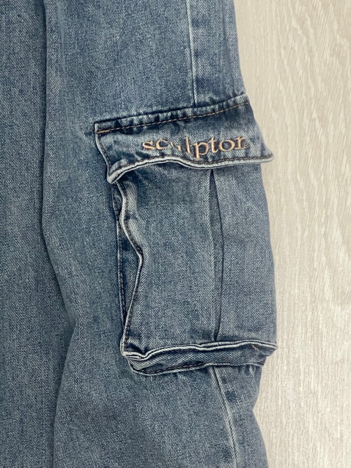 스컬프터 데님 카고 팬츠 상품이미지3