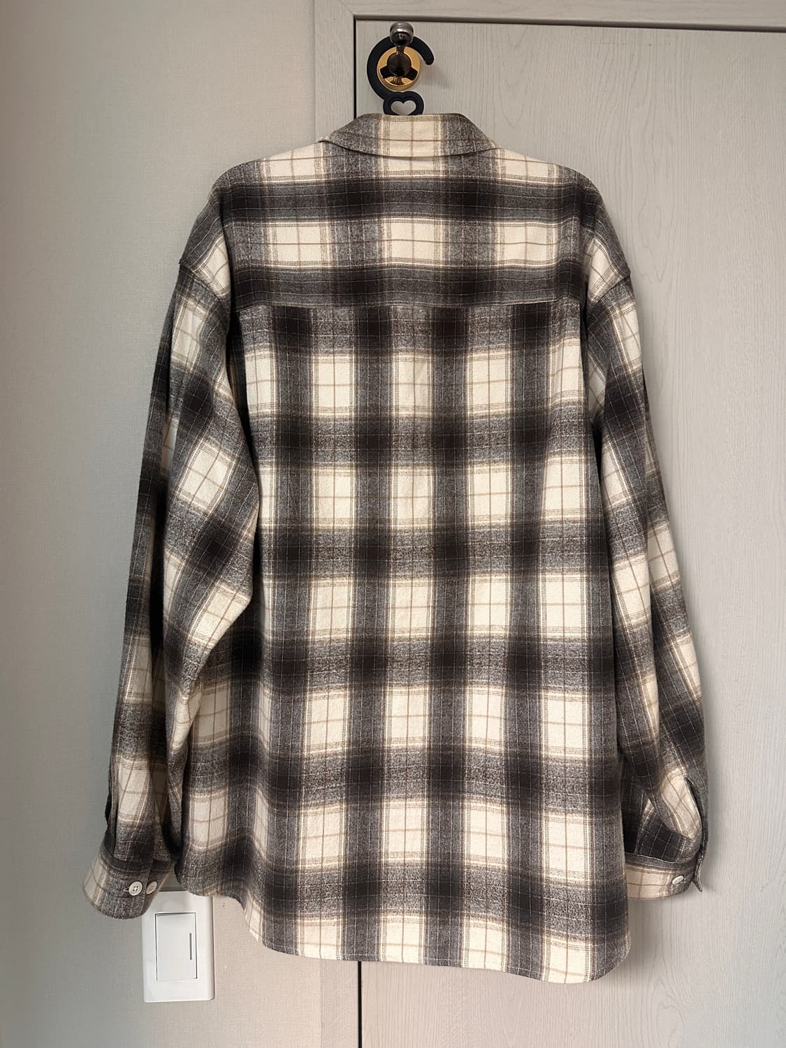 쉐기 체크 셔츠(플란넬) GRAY/IVORY 상품이미지2