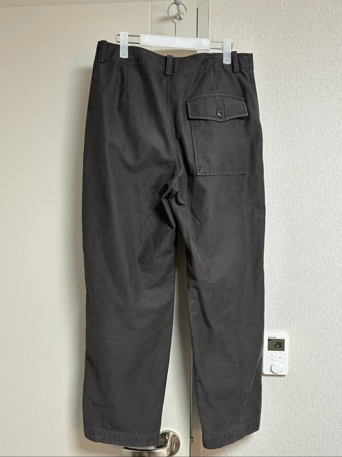 [1] homly 홈리 back satin pants dark grey 상품이미지2