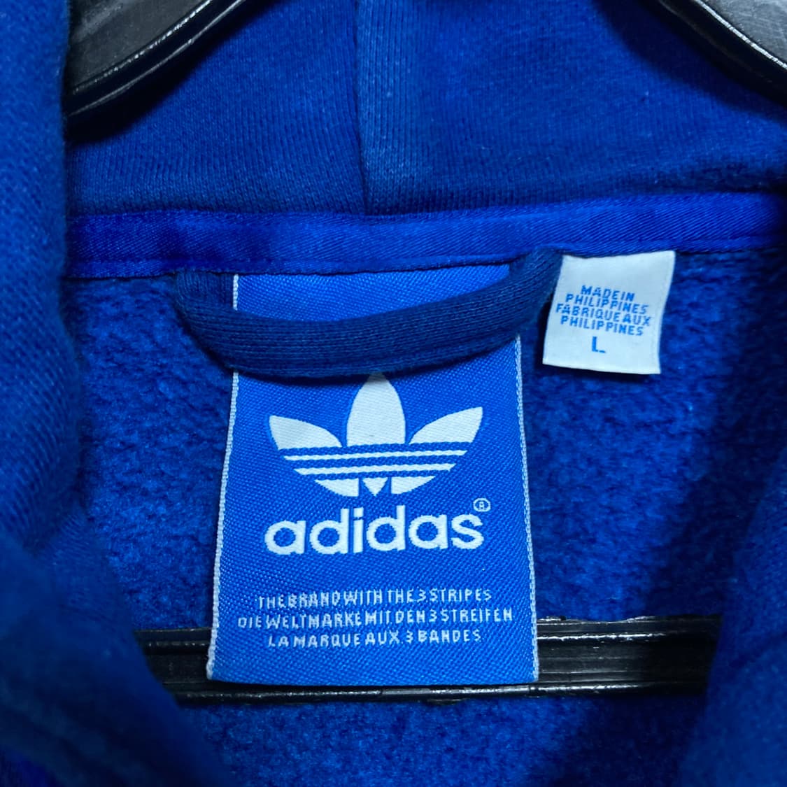 아디다스 오리지날 빅로고 블루 후드티 상품이미지2