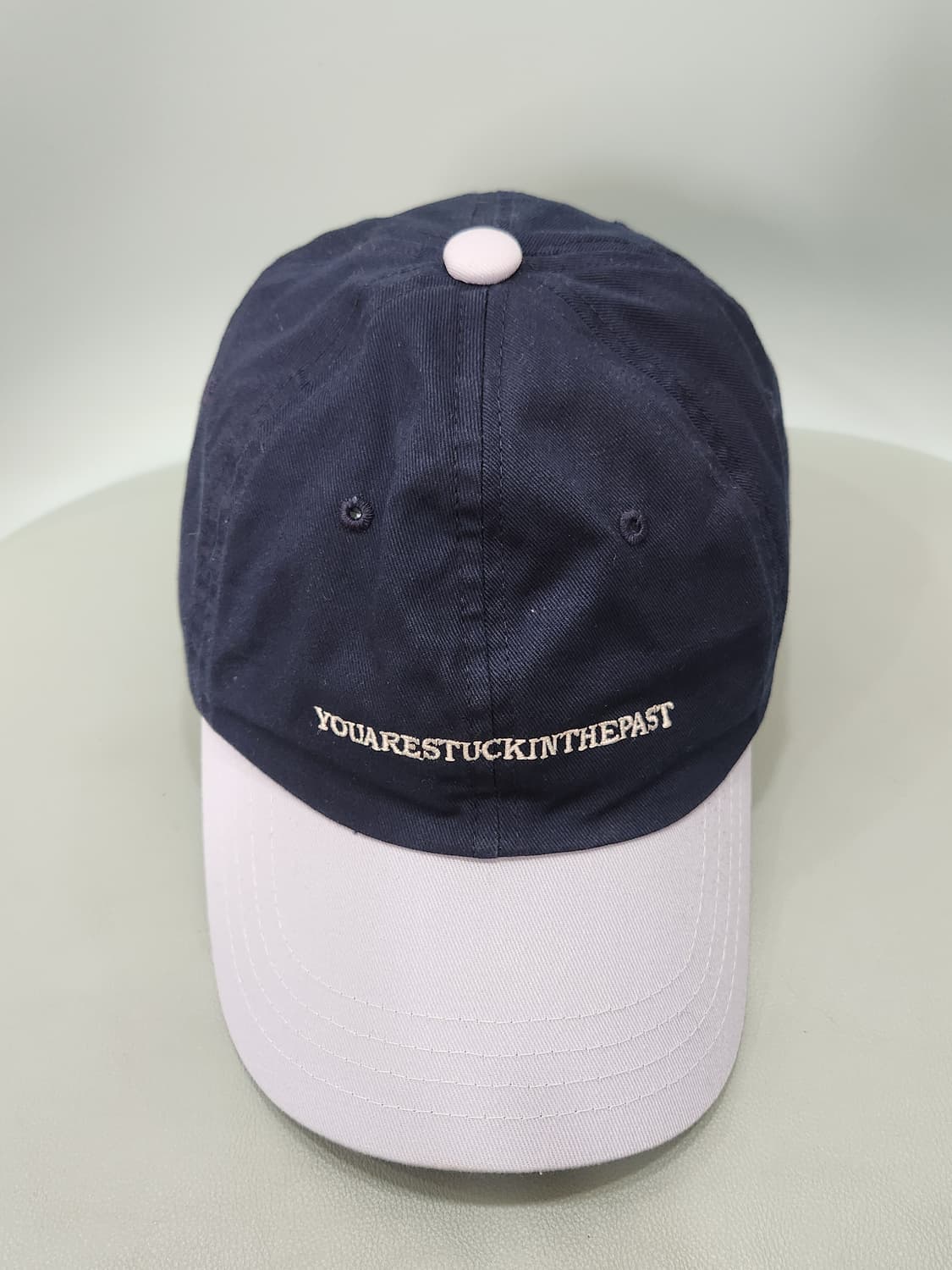 로켓앤런치 네이비 연보라 배색 볼캡 모자 상품이미지1