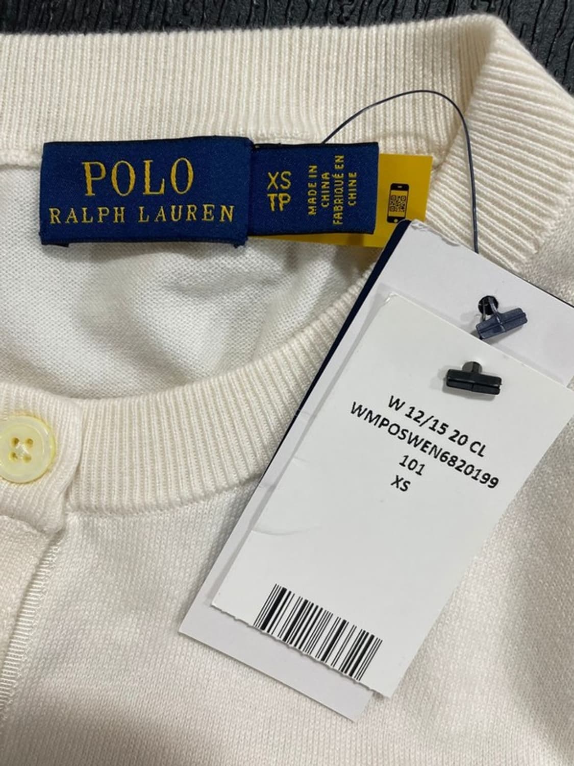 새상품 폴로랄프로렌 크림 가디건 XS 상품이미지3