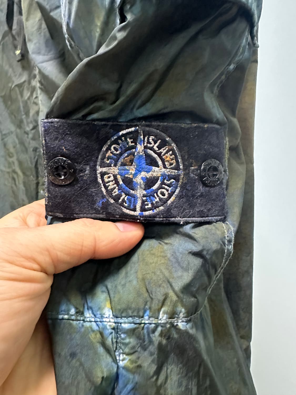 스톤아일랜드X슈프림 20FW 다크틸 카고팬츠 XL (새상품급)매장판 상품이미지3