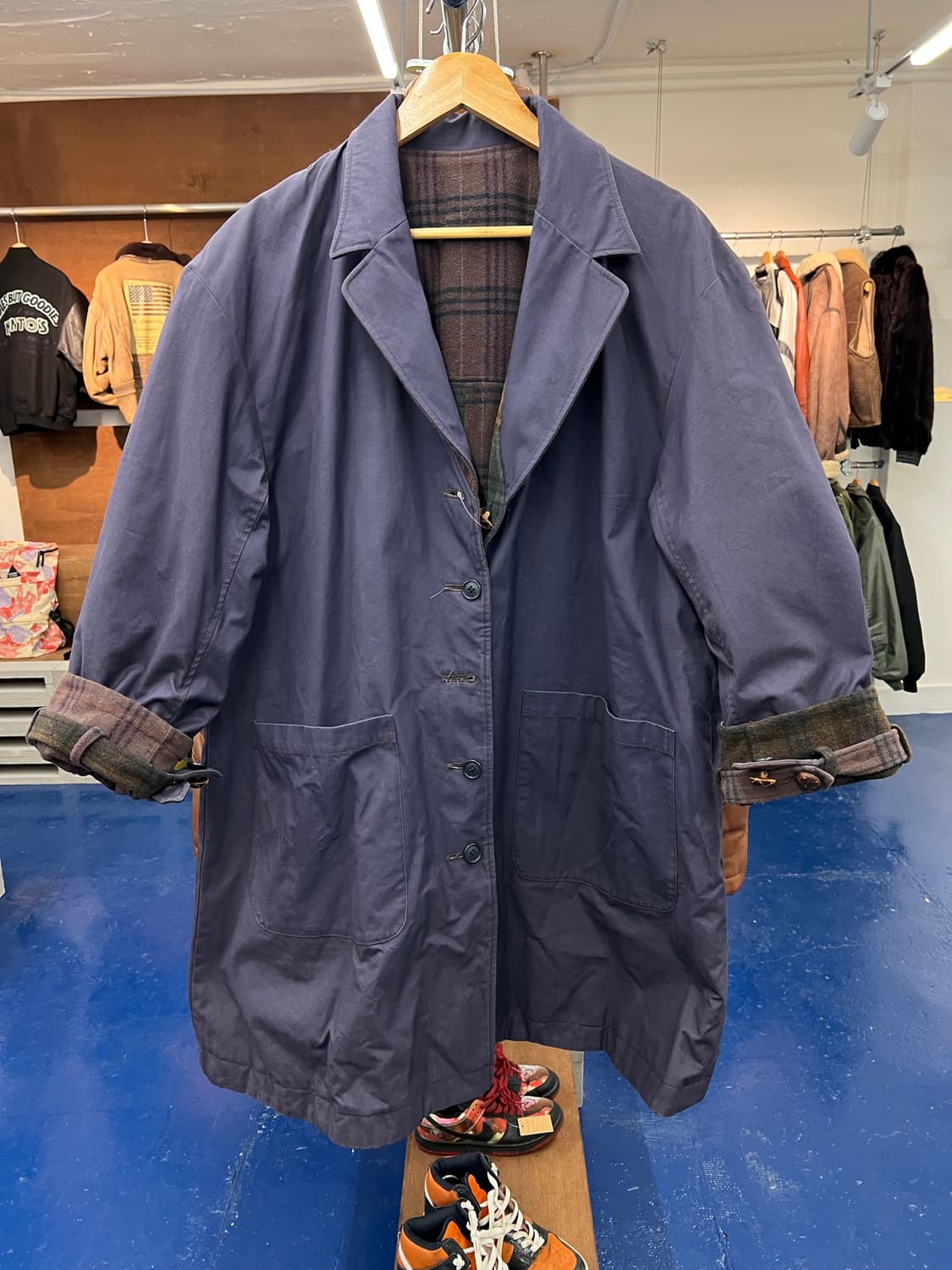 Nature Trail Japan 리버시블 우드버튼 코트 상품이미지5