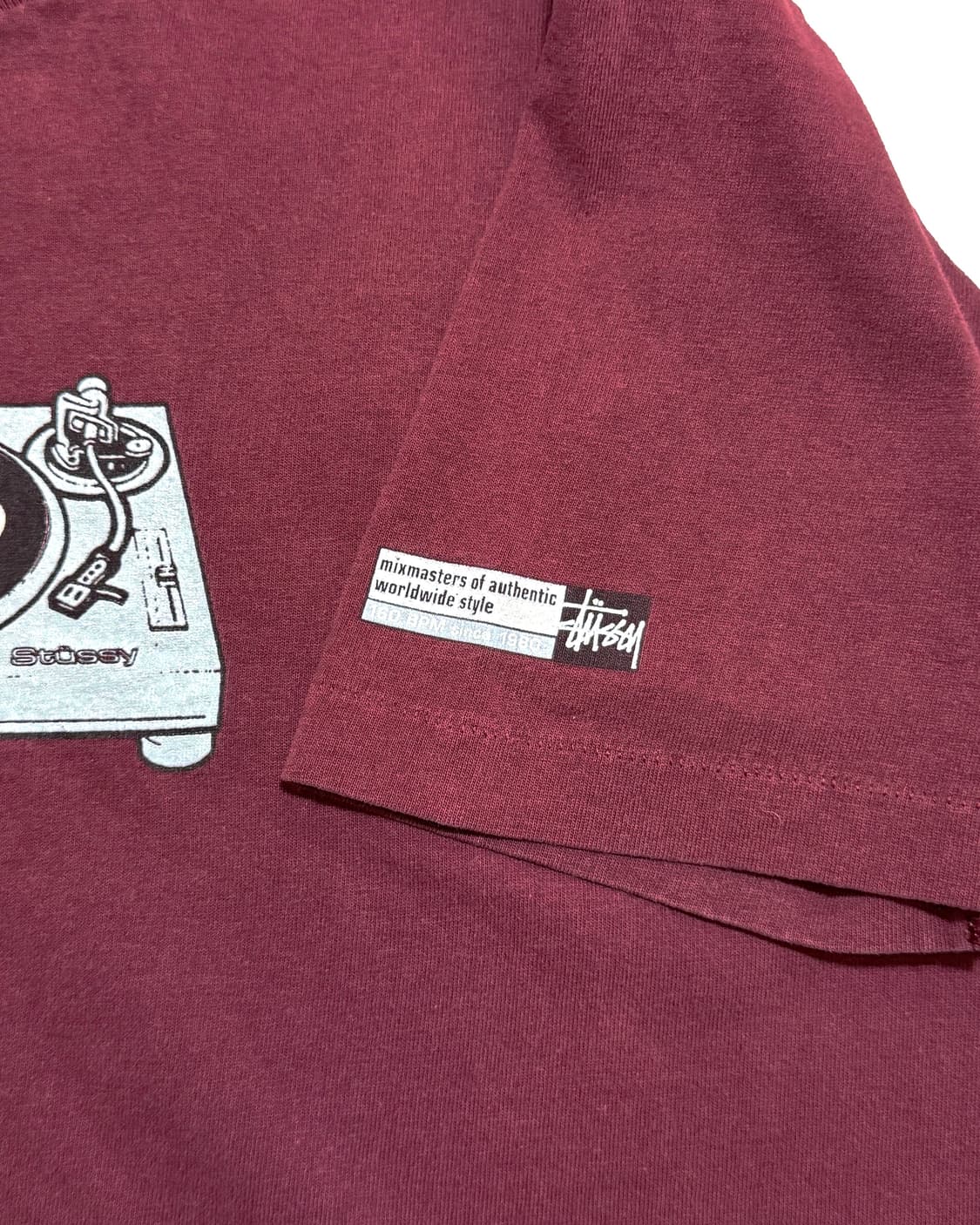 90’s 올드 스투시 턴테이블 티셔츠 상품이미지3