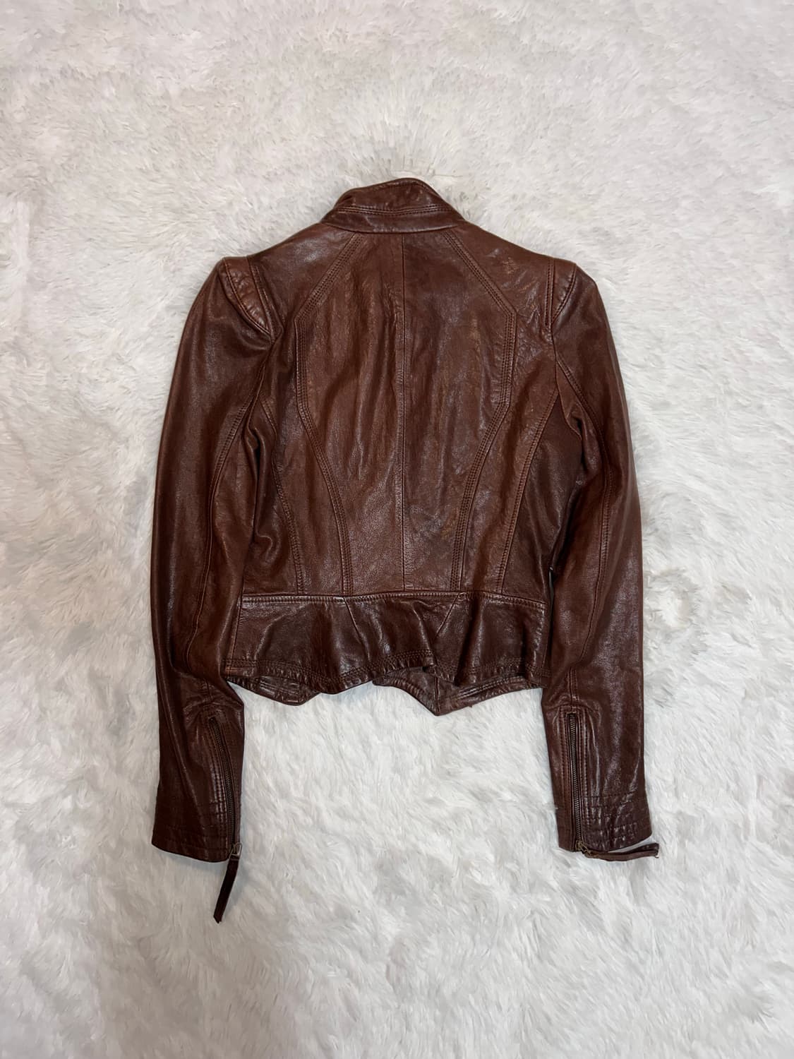 brown lambskin leather jacket 상품이미지2