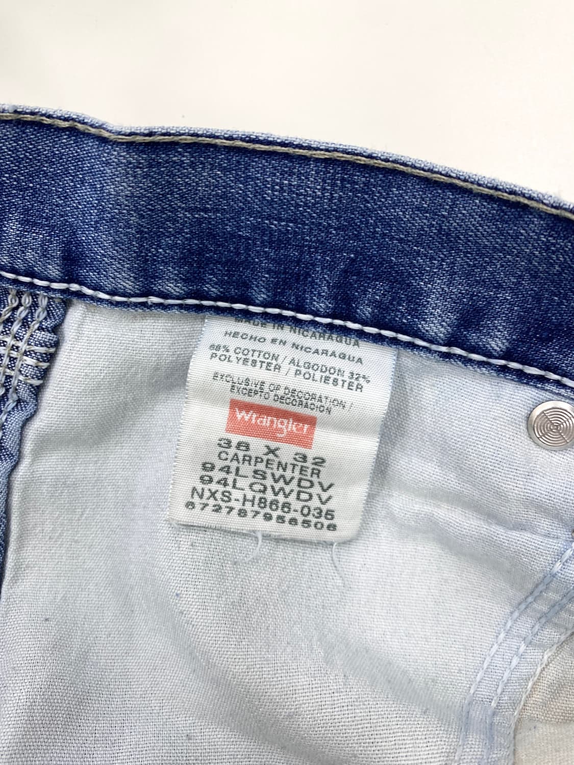 00‘s 랭글러 페인티드 데님 카펜더 팬츠 상품이미지9