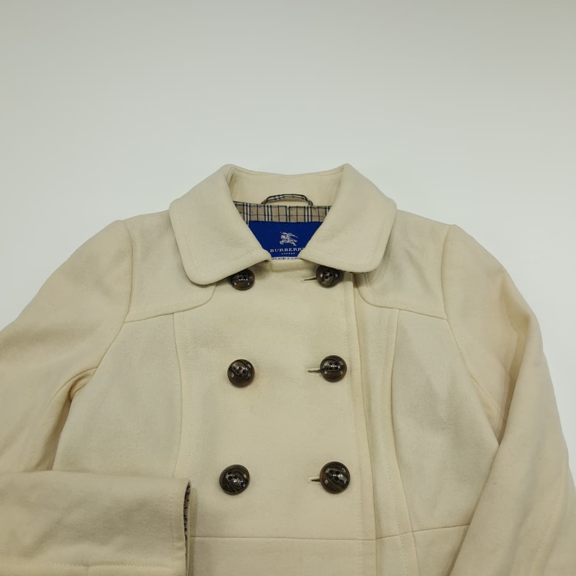 CN880W M 버버리 블루라벨 아이보리 울 코트 상품이미지3