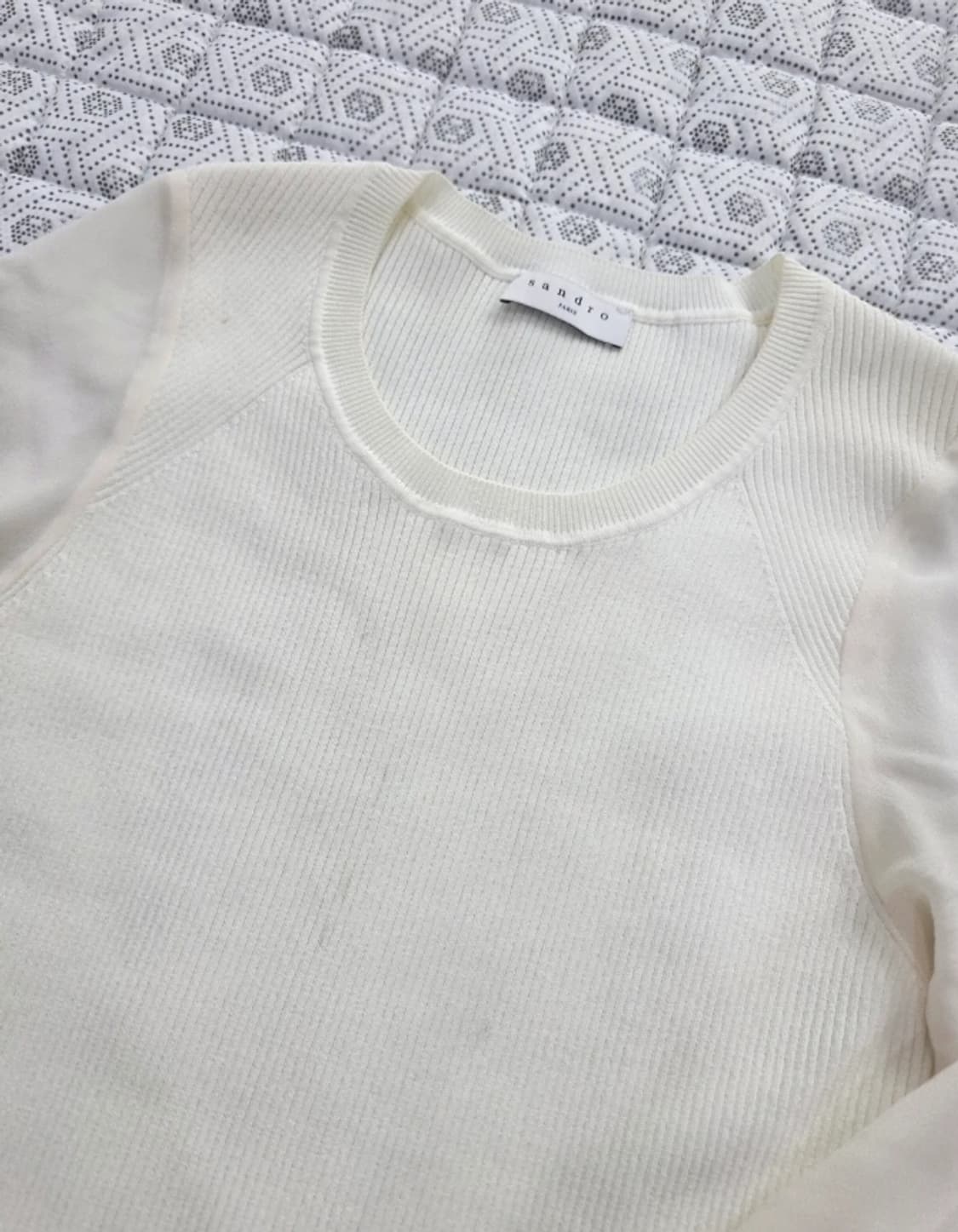 Sandro 산드로 크림 니트 블라우스 ~55 상품이미지5