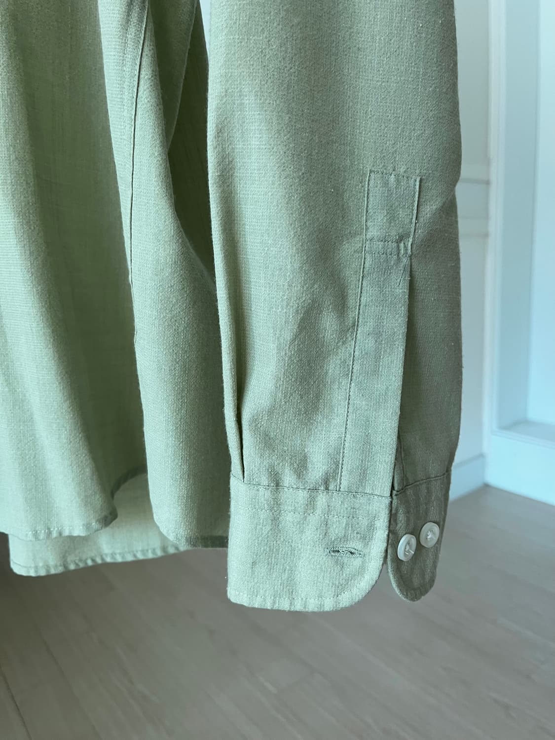 앤드지 밝은 연두 헨리넥 셔츠 상품이미지3