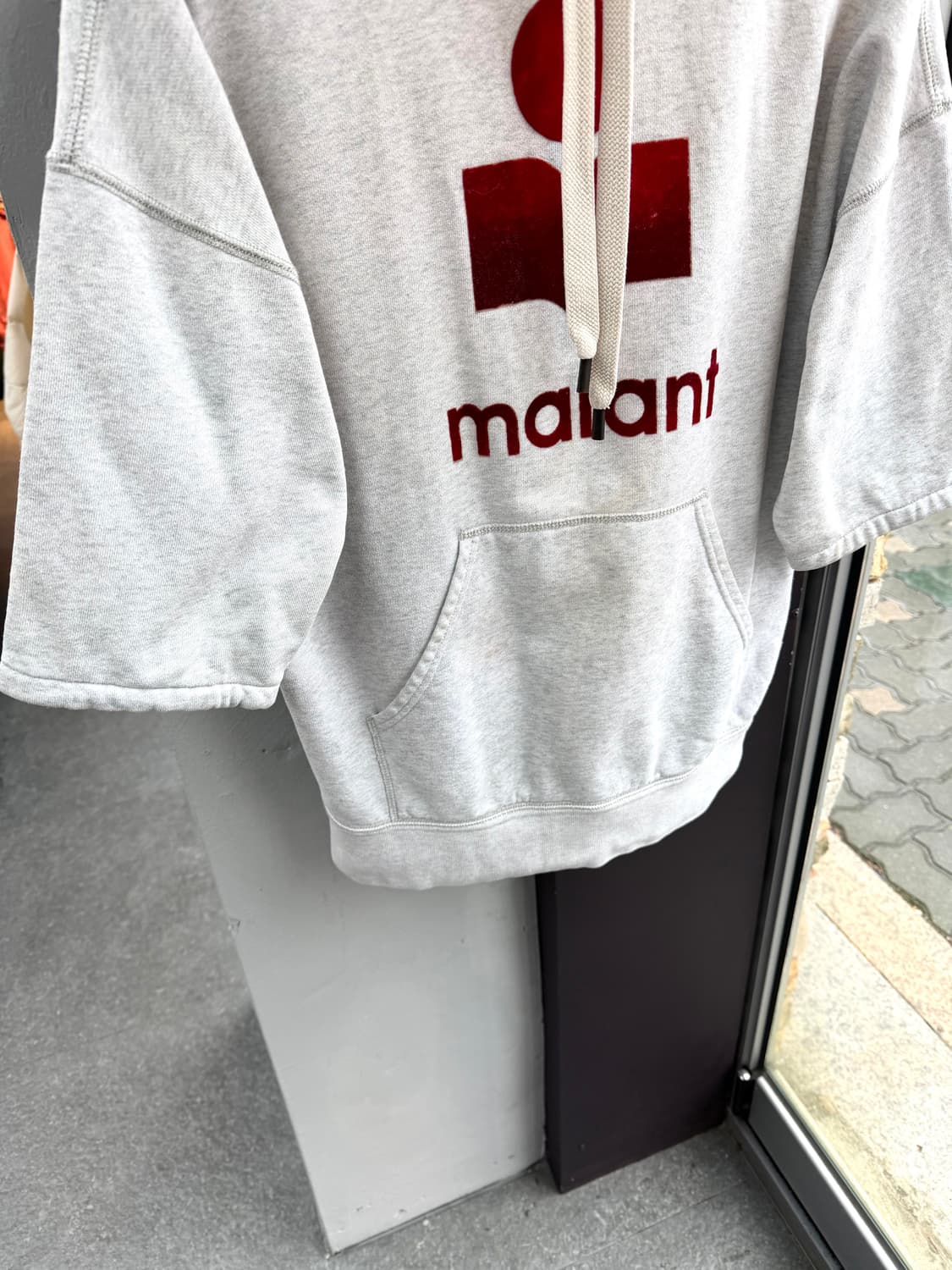 .36/ 이자벨마랑 13주년 한정 로고 벨벳 후드 반팔 상품이미지4