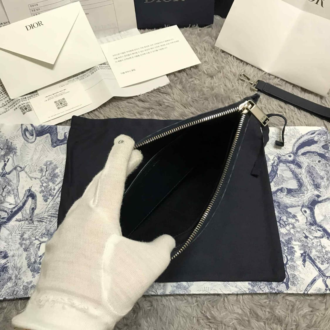 {클로젯}[백화점 풀구성+인보이스]디올 오블리크 A5 데님 클러치백 상품이미지7