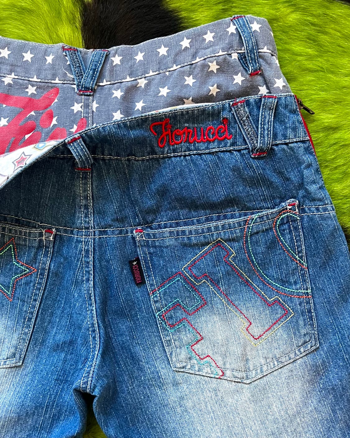 1990s Fiorucci Star Layered Denim Pants 상품이미지5
