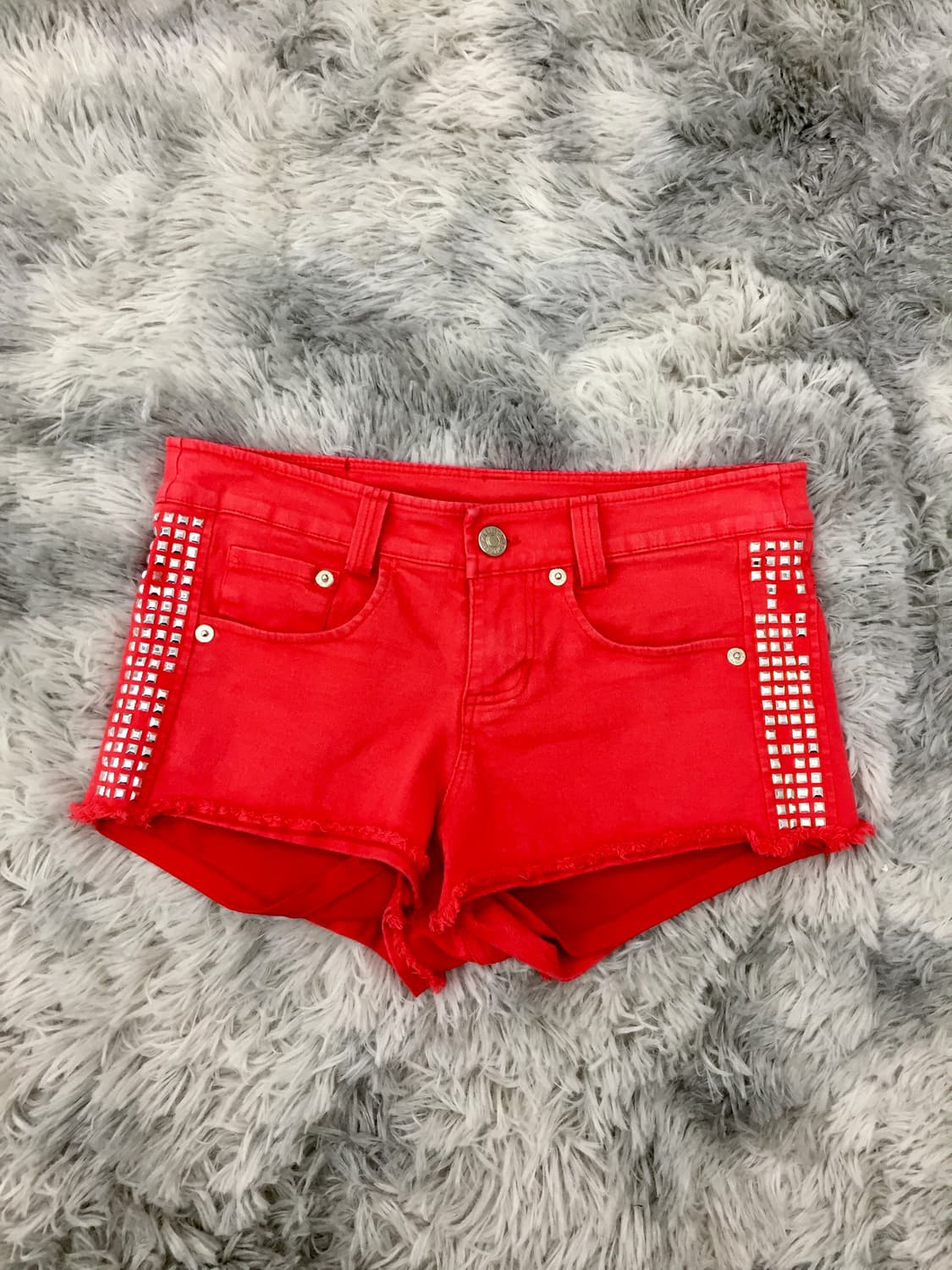Y2K Punk Studded Denim Shorts 상품이미지1