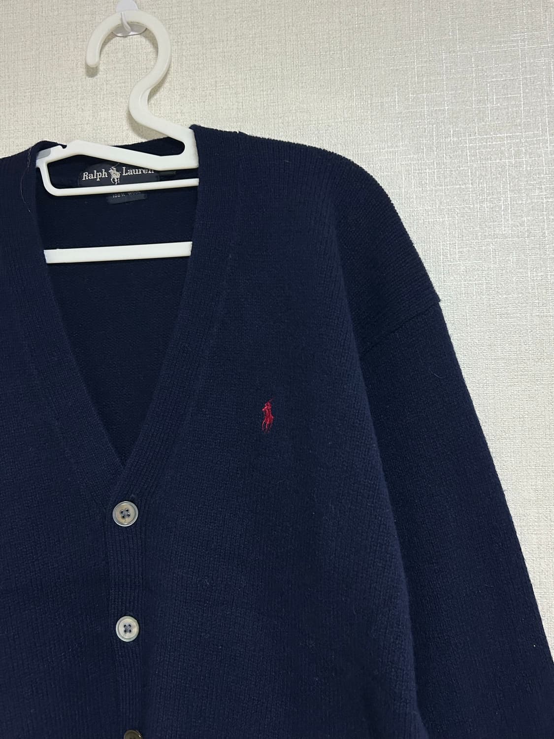 폴로 랄프로렌 오버핏 포켓 울 니트 가디건 네이비 95 M  상품이미지5