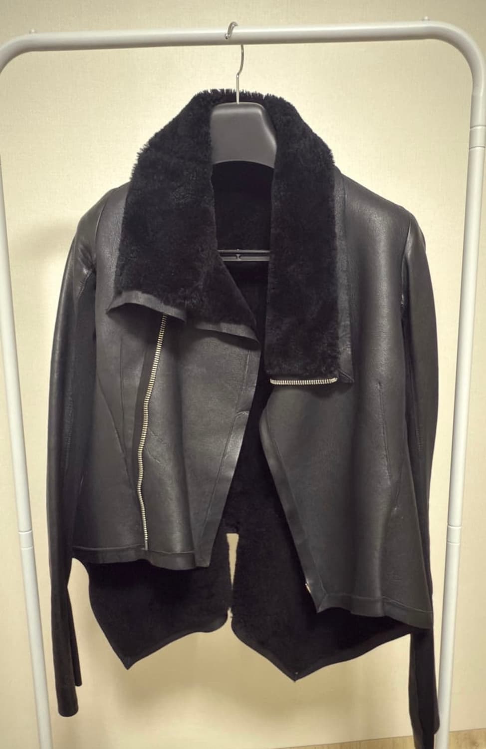 떨이)릭오웬스 무스탕 레더자켓 38 백화점택 상품이미지1