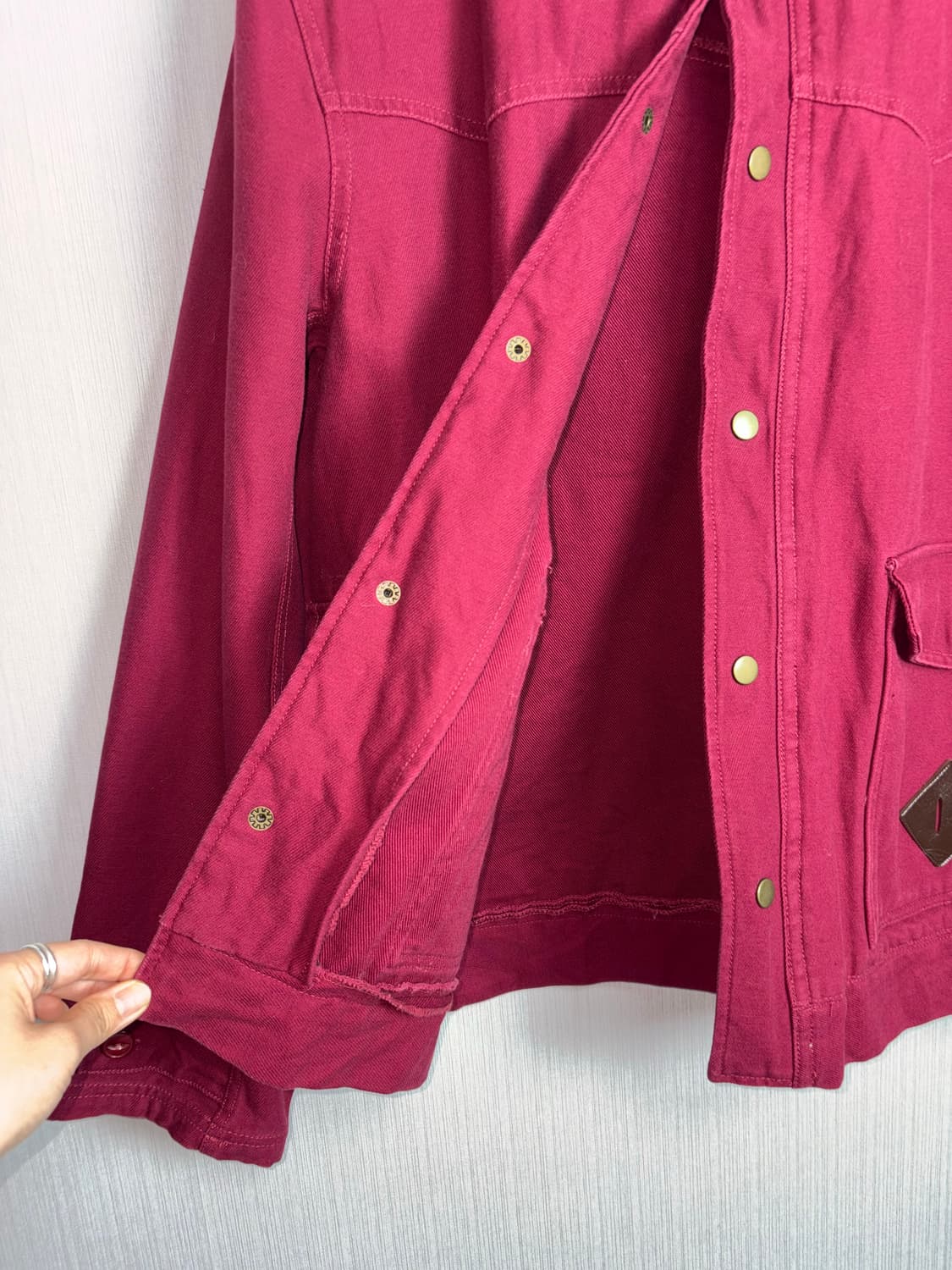 레드 코튼 후드 자켓  상품이미지7