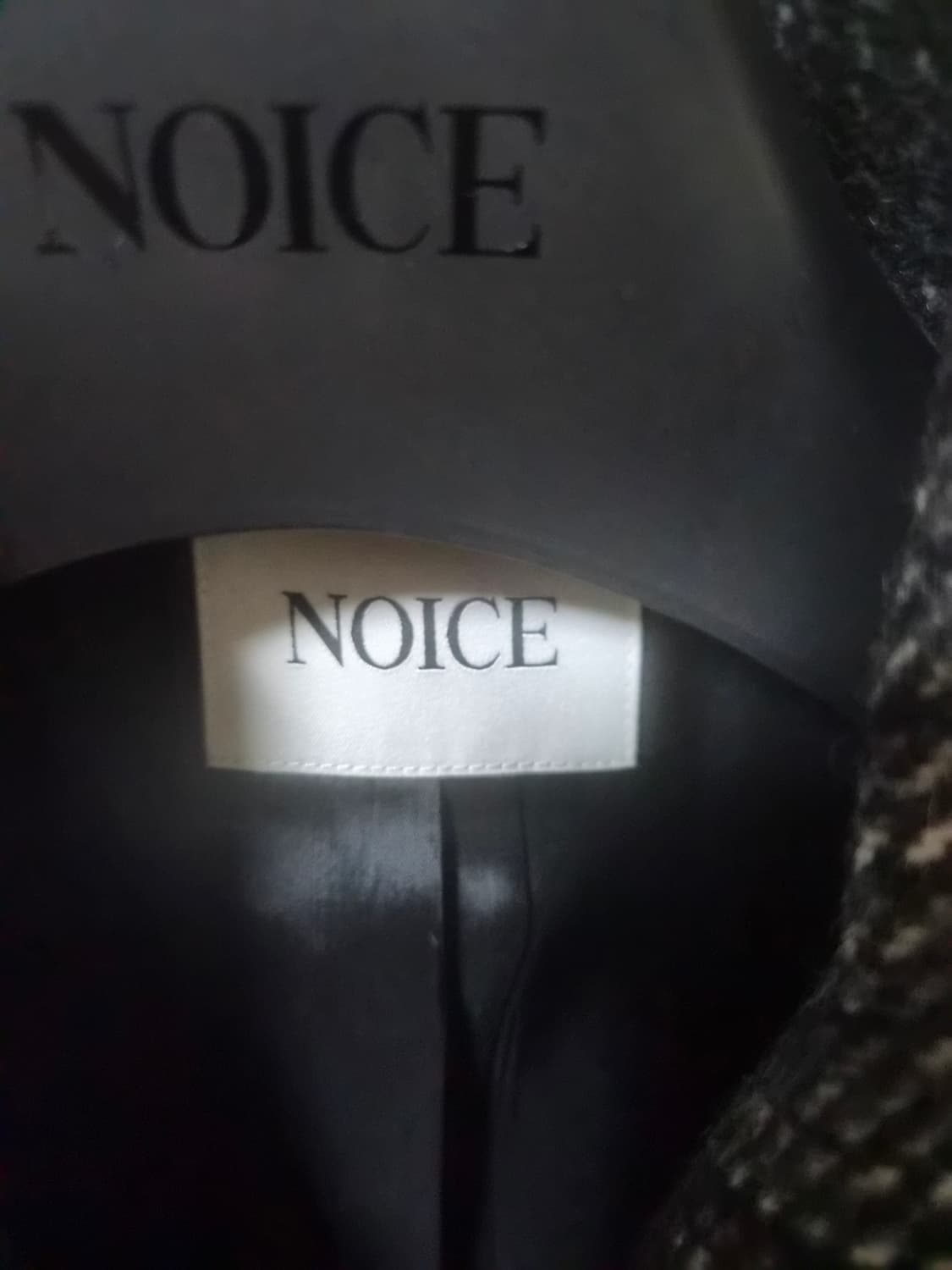 노이스 헤링본 울 카 코트 차콜 M사이즈 상품이미지3