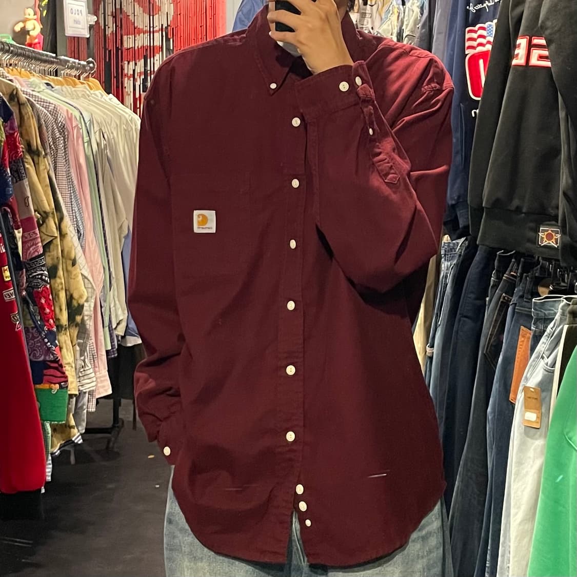 [IM] carhartt 칼하트 버건디  긴팔셔츠 상품이미지3