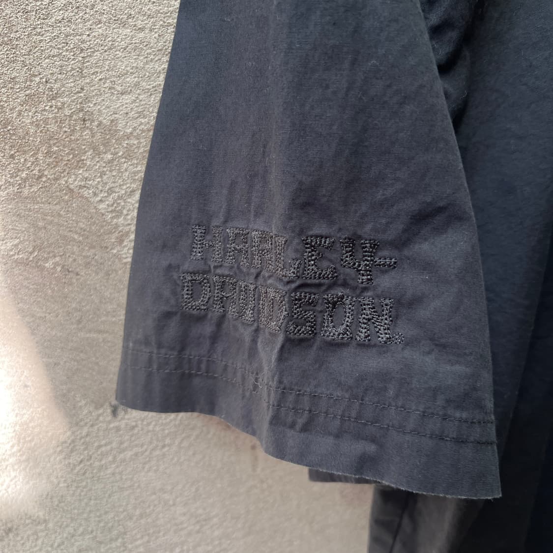 할리데이비슨 자수 반팔 셔츠 블랙  상품이미지5