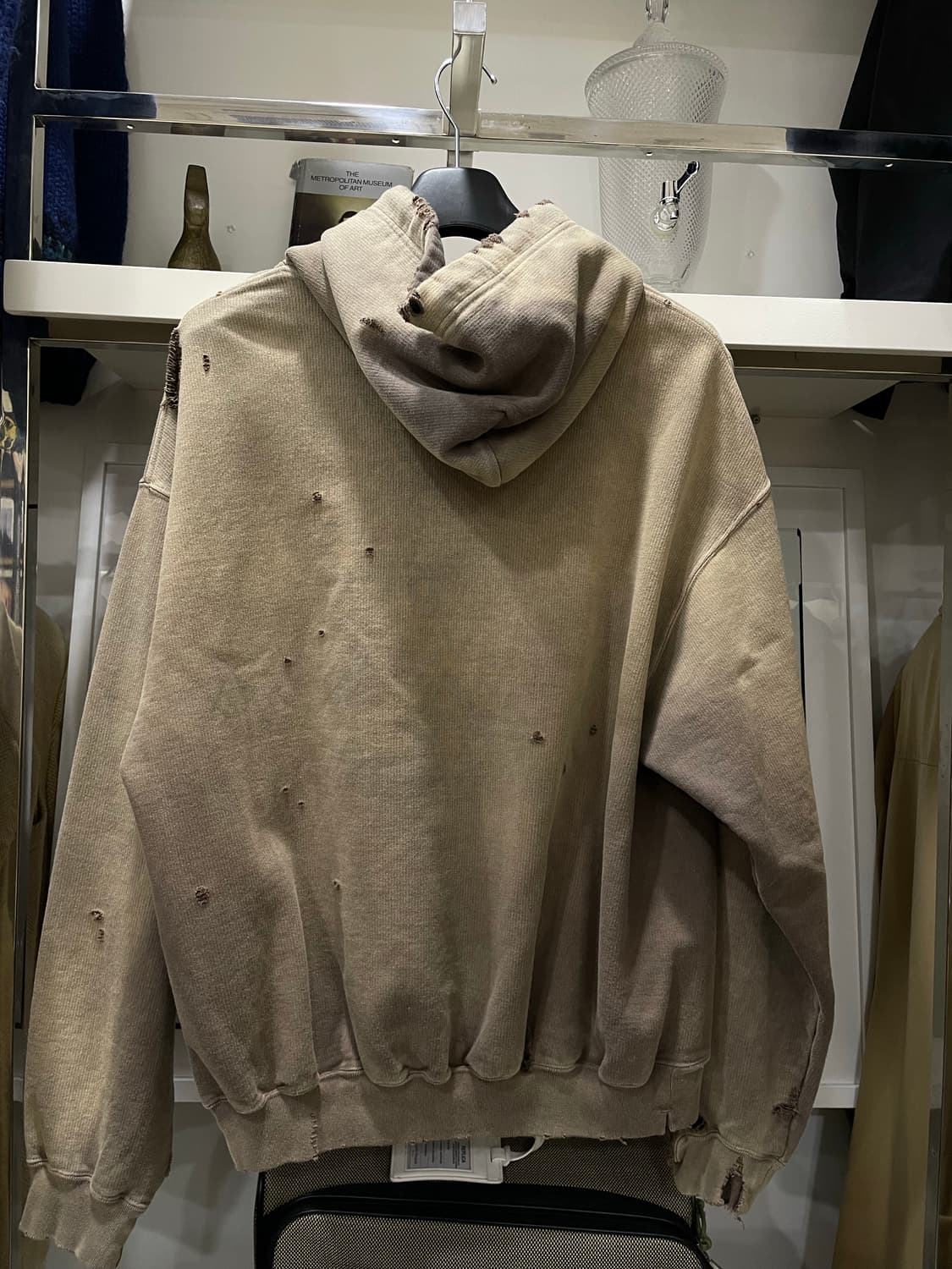 (MMY)미하라야스히로/브라운카키 데미지후드티(44) 상품이미지2