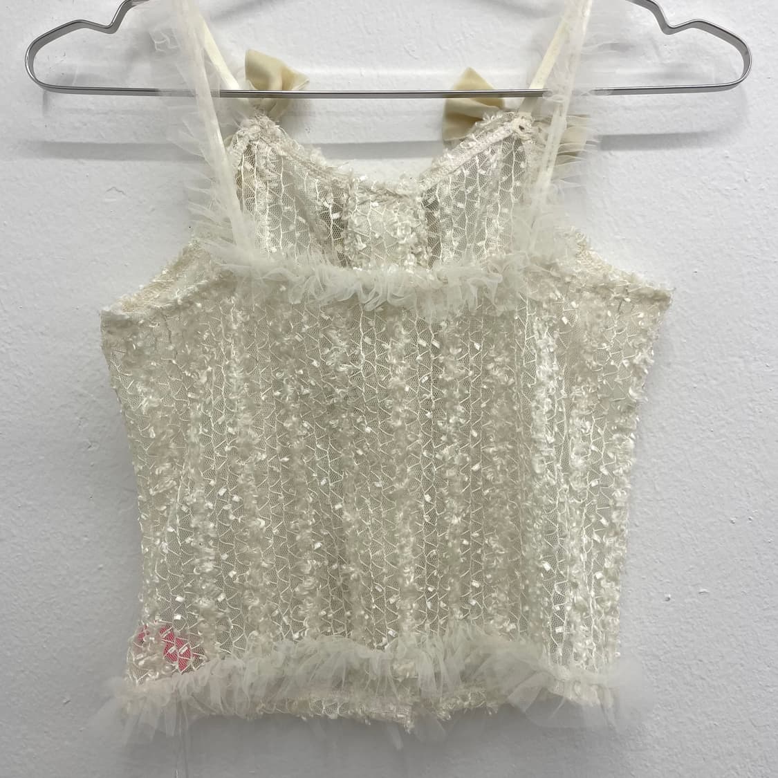Lace ribbon corset cami top 상품이미지2
