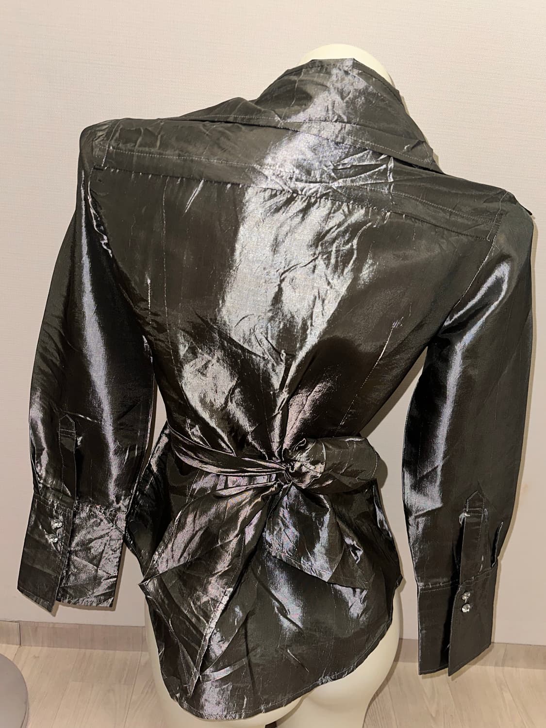 빈티지 새틴 차콜  타이 셔츠 상품이미지8