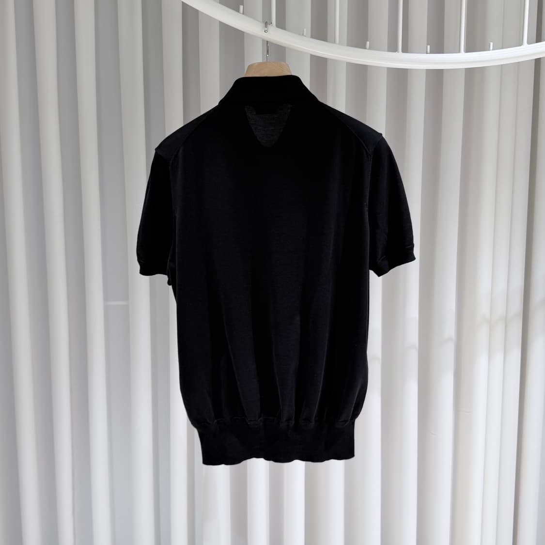 (A+/50) / 톰포드 코튼 폴로 카라 반팔 티셔츠 블랙 상품이미지5