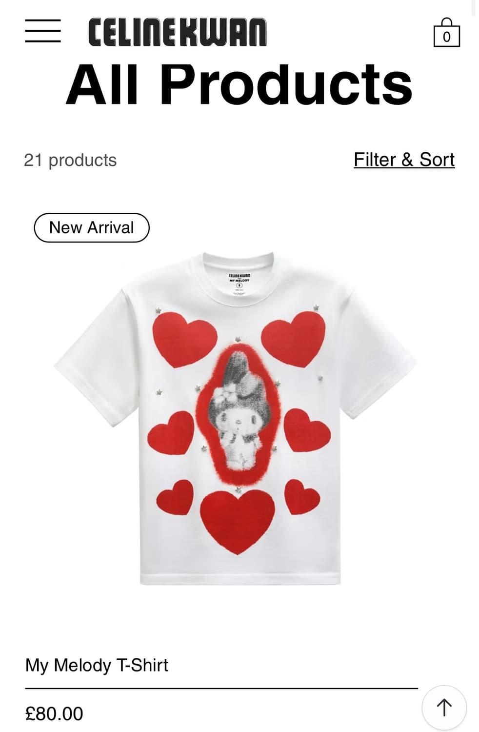 셀린 콴 X 산리오 마이 멜로디(새제품) 상품이미지1