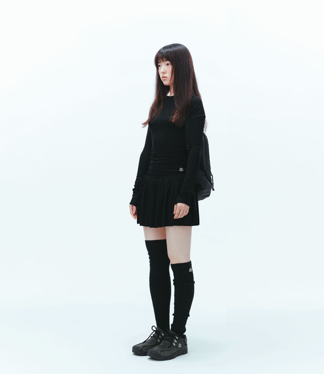 Coyseio Draping Dress Black 상품이미지3