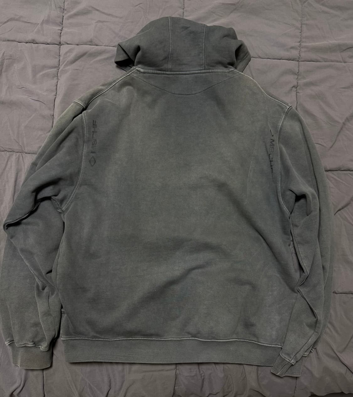 미스치프 롬버스 사이드 버튼 업 후드 워시드 차콜 L 팝니다 상품이미지5