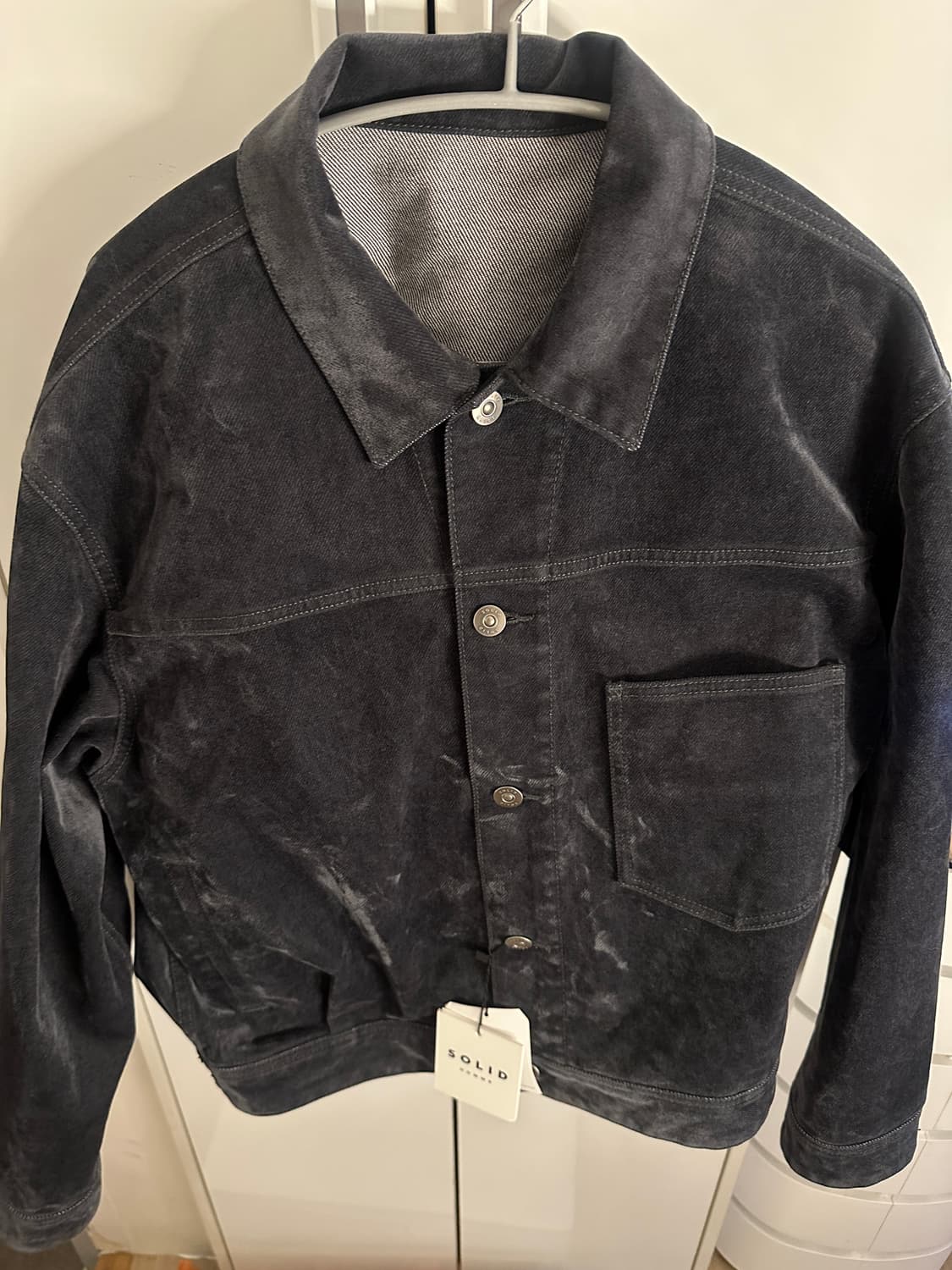 솔리드옴므 벨벳 트러커 자켓 상품이미지1