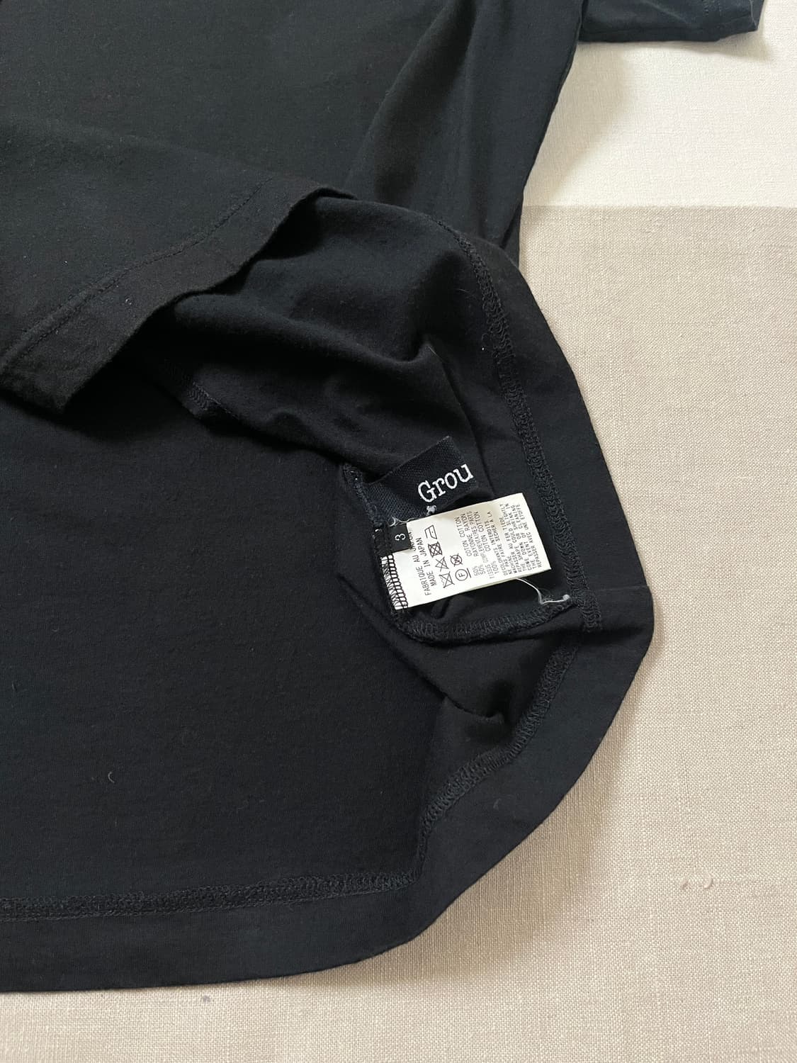 요지야마모토 ground y 비대칭 절개 티셔츠 yohji  상품이미지5